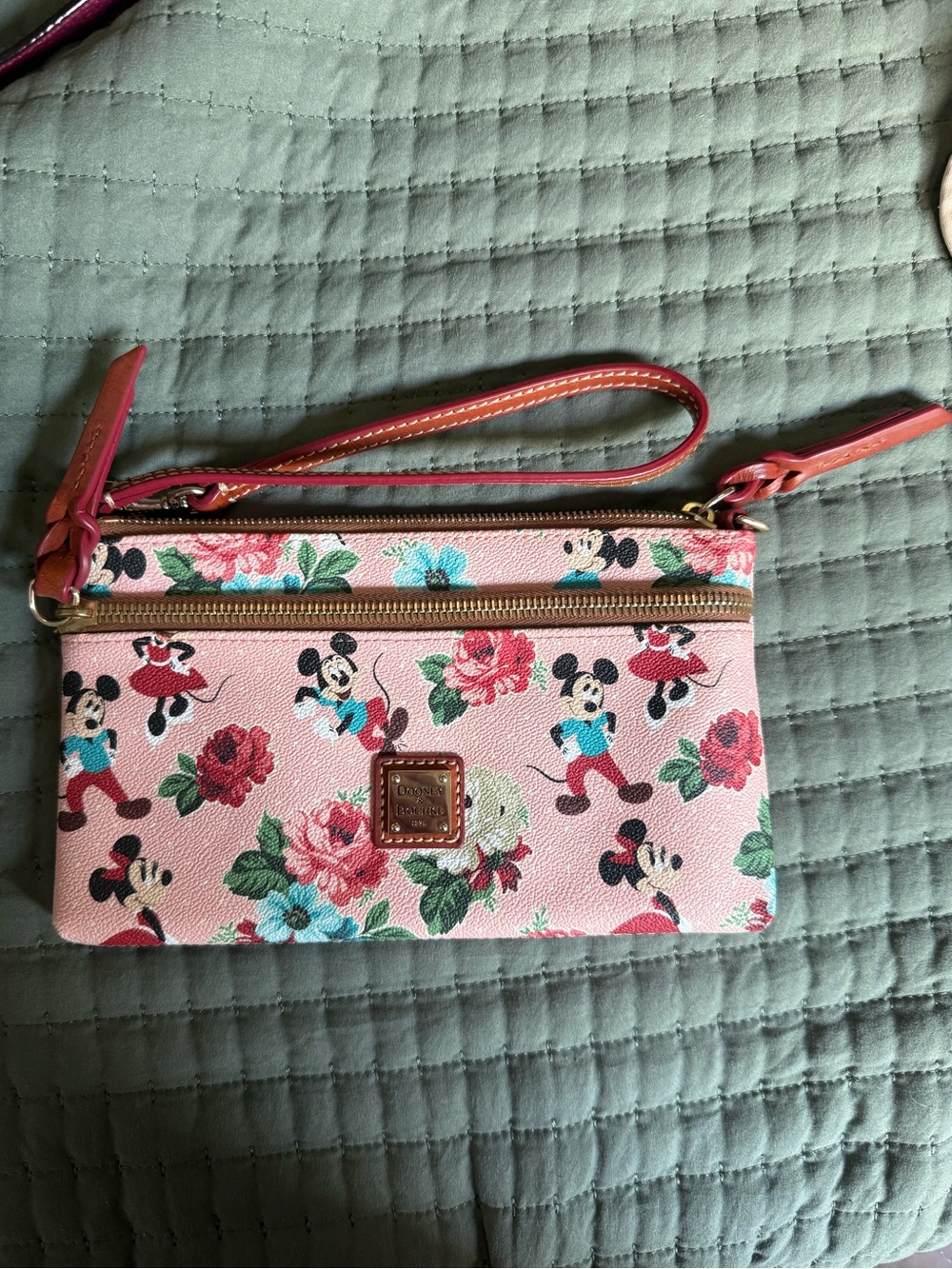 Dooney & Bourke Pink Disney and Floral Wristlet